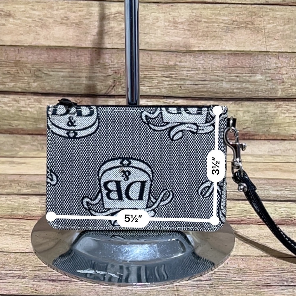Dooney & Bourke Grey Canvas Wristlet - Picture 5 of 5